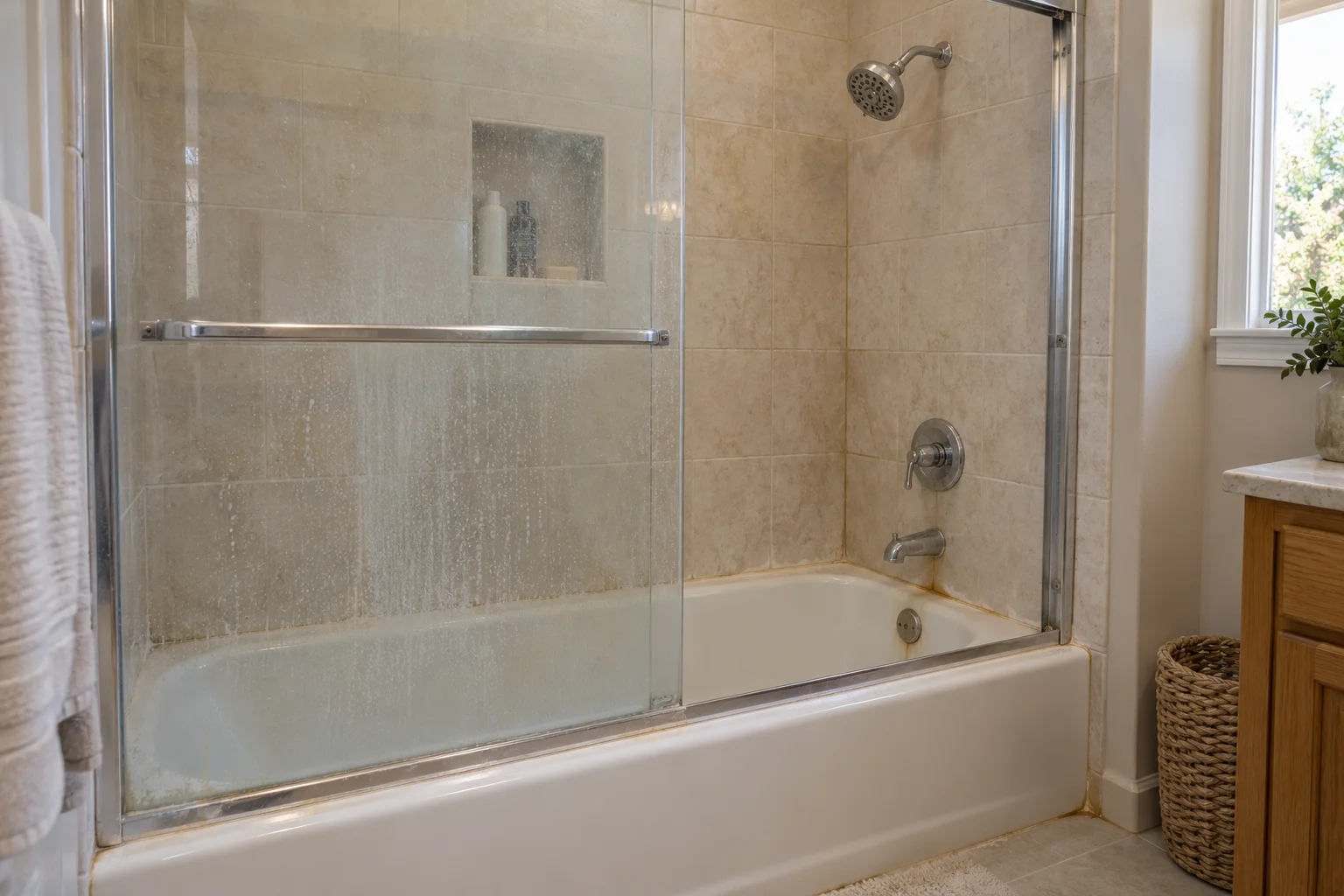Bathtub & Shower: before cleaning