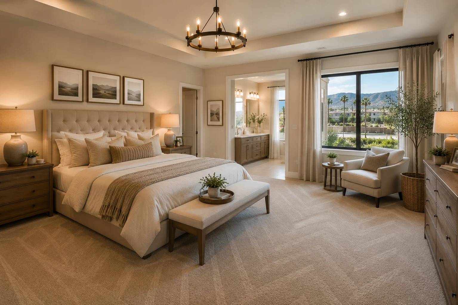 Professionally cleaned bedroom by Irene's European House Cleaning in Norco CA
