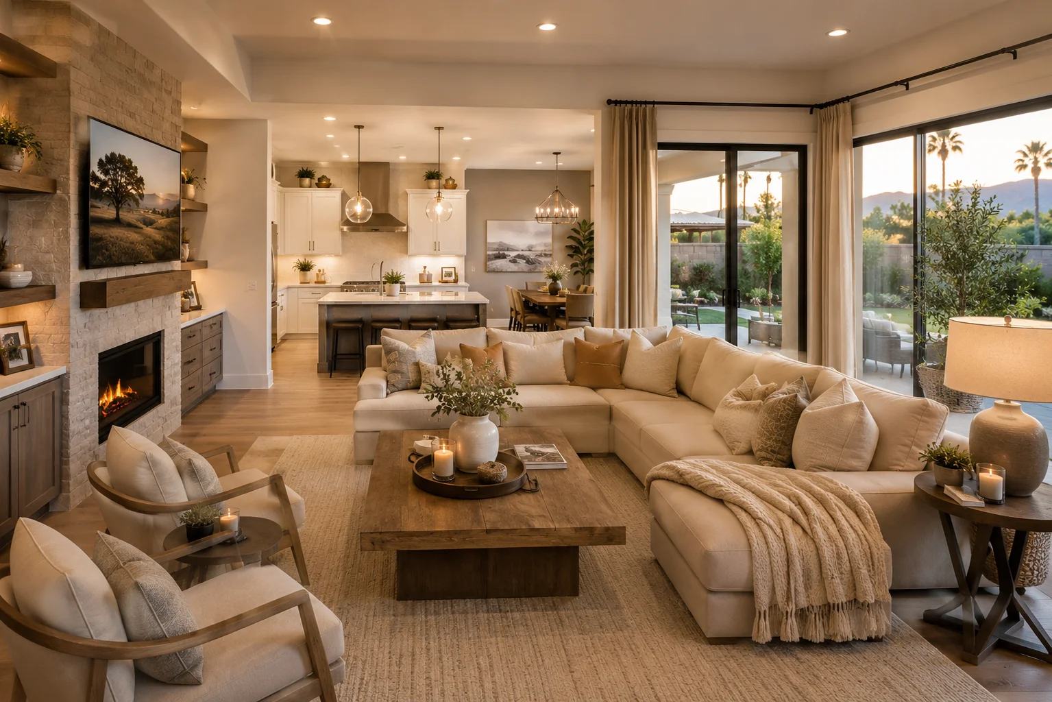 Professionally cleaned living room by Irene's European House Cleaning in Norco CA
